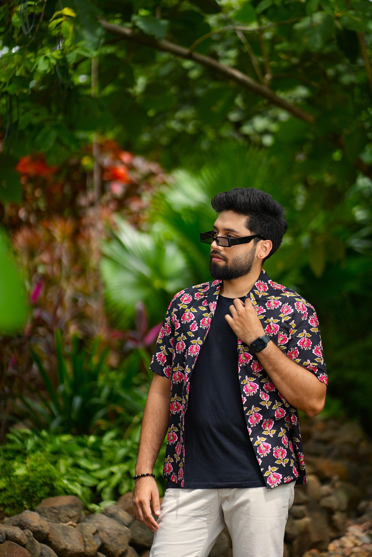 Patterned resort shirt