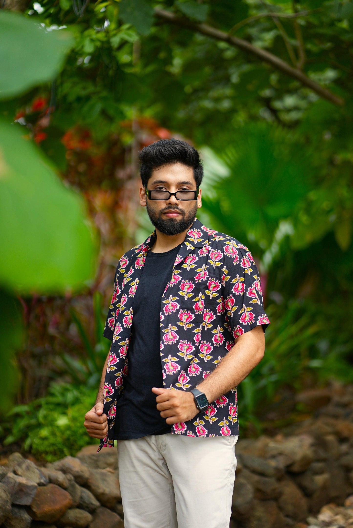 Patterned resort shirt