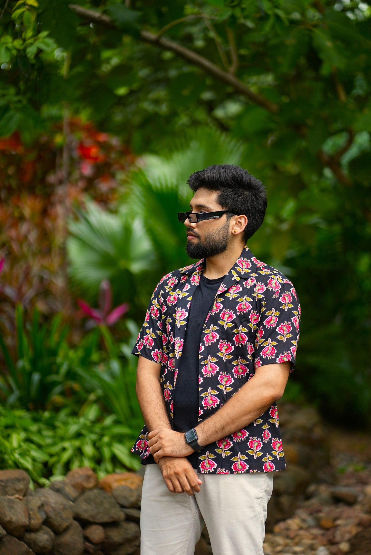 Patterned resort shirt