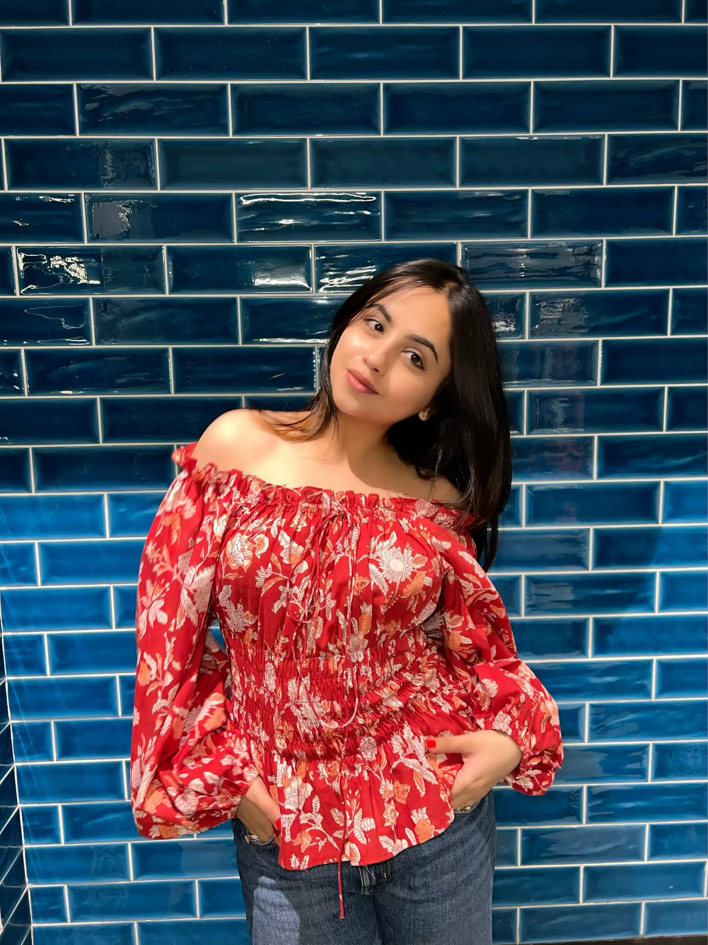 Smocked Off-The-Shoulder Top