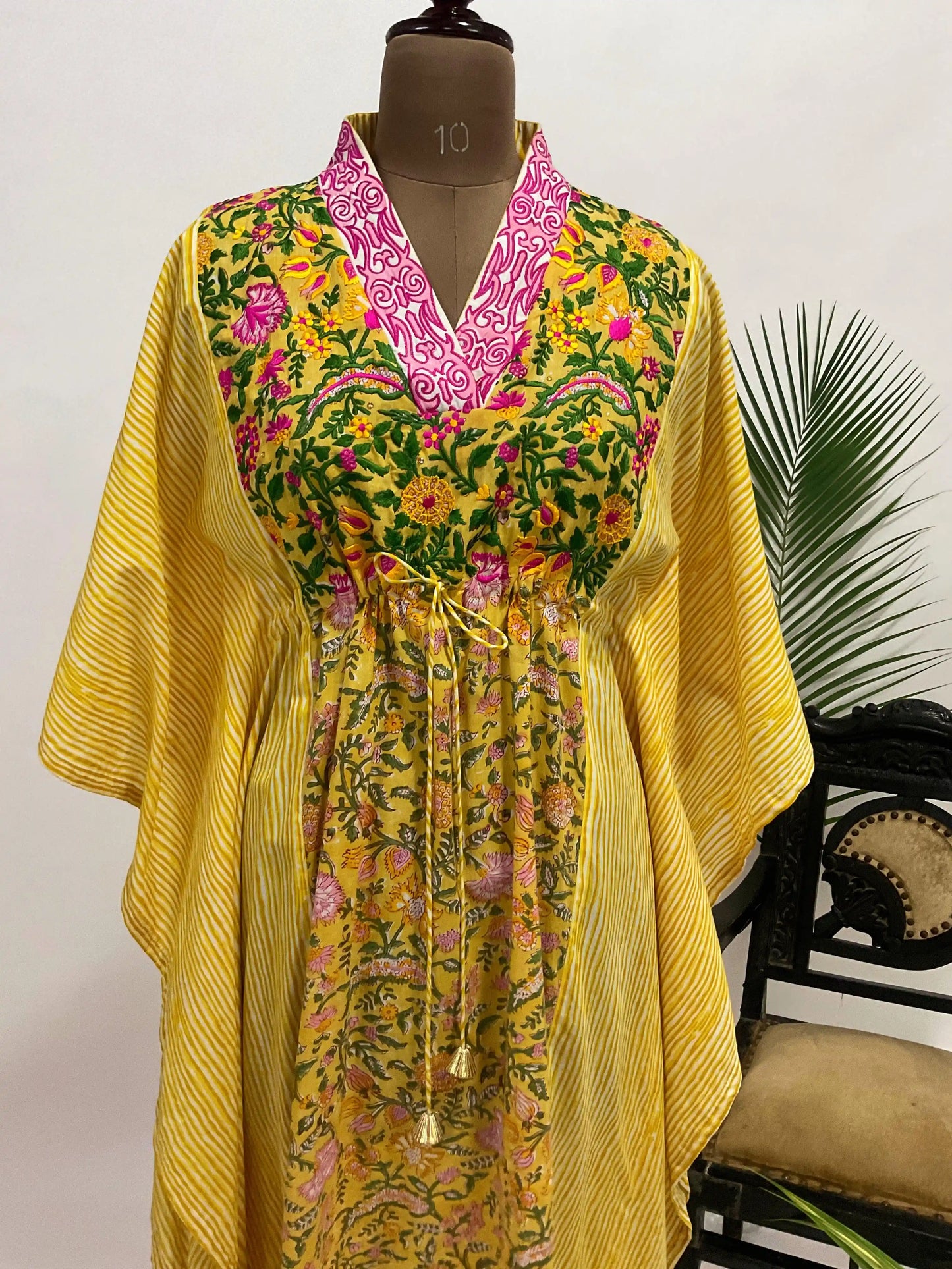 Embroidered Kaftan dress