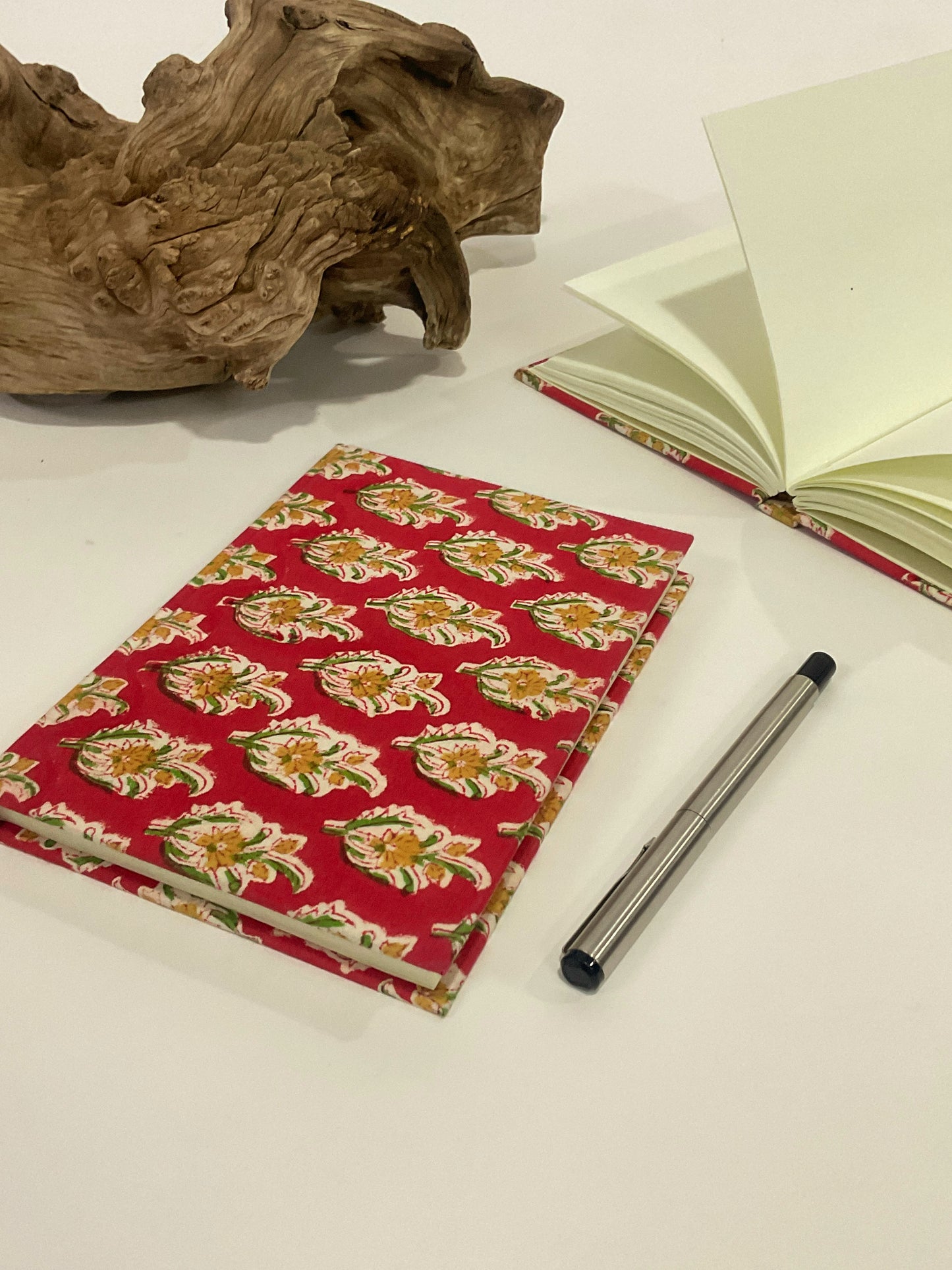 Block printed diary. 7inch x 5.1inch
