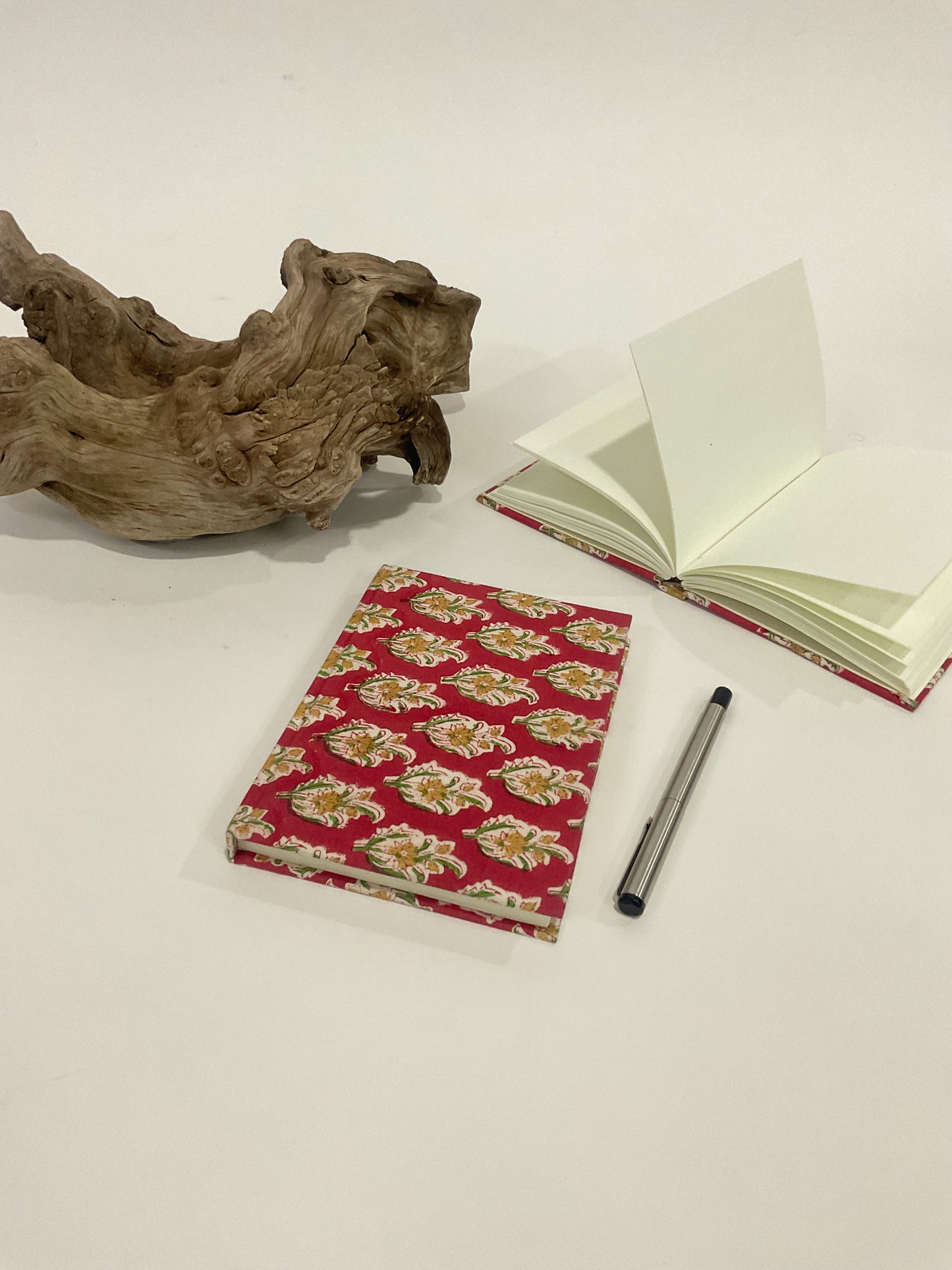 Block printed diary. 7inch x 5.1inch