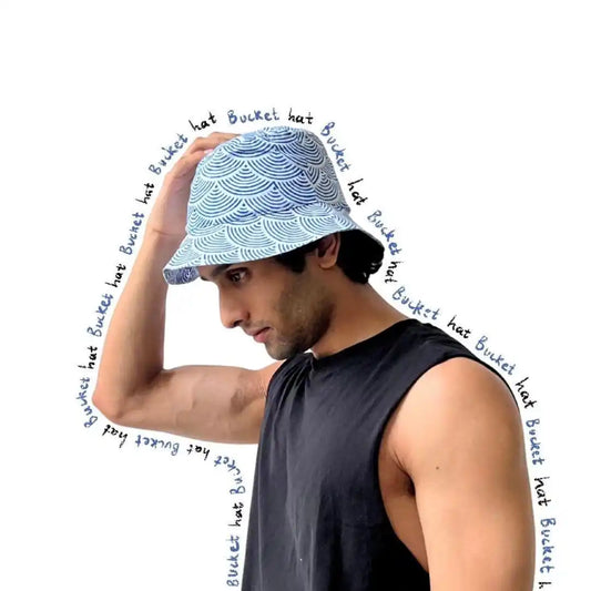 Printed cotton bucket hat.