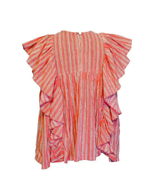 Frill detailed cotton blouse