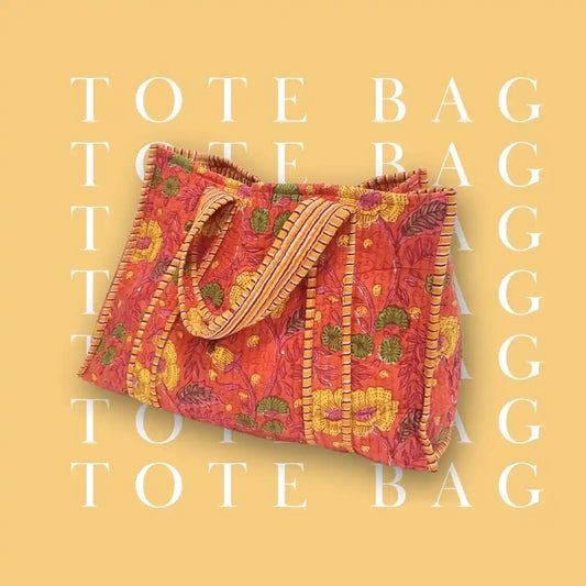 Cotton reversible printed shopper.