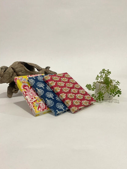 Block printed diary. 7inch x 5.1inch