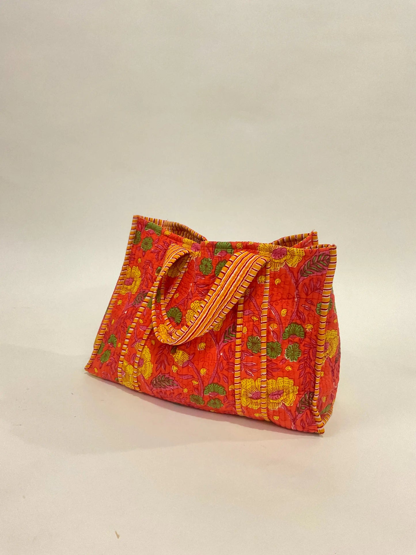 Cotton reversible printed shopper.