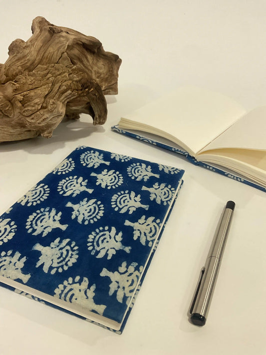 Block printed diary. 7inch x 5.1inch